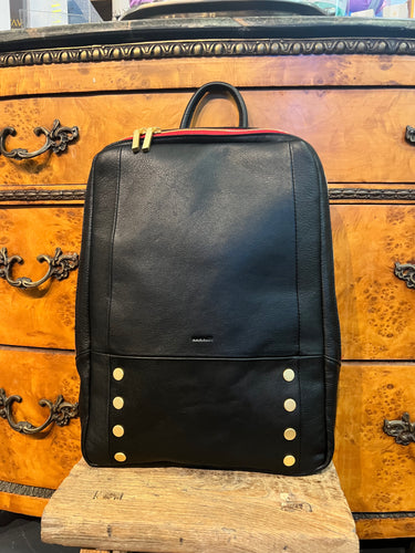 Hunter Backpack Black BG Red Zipper