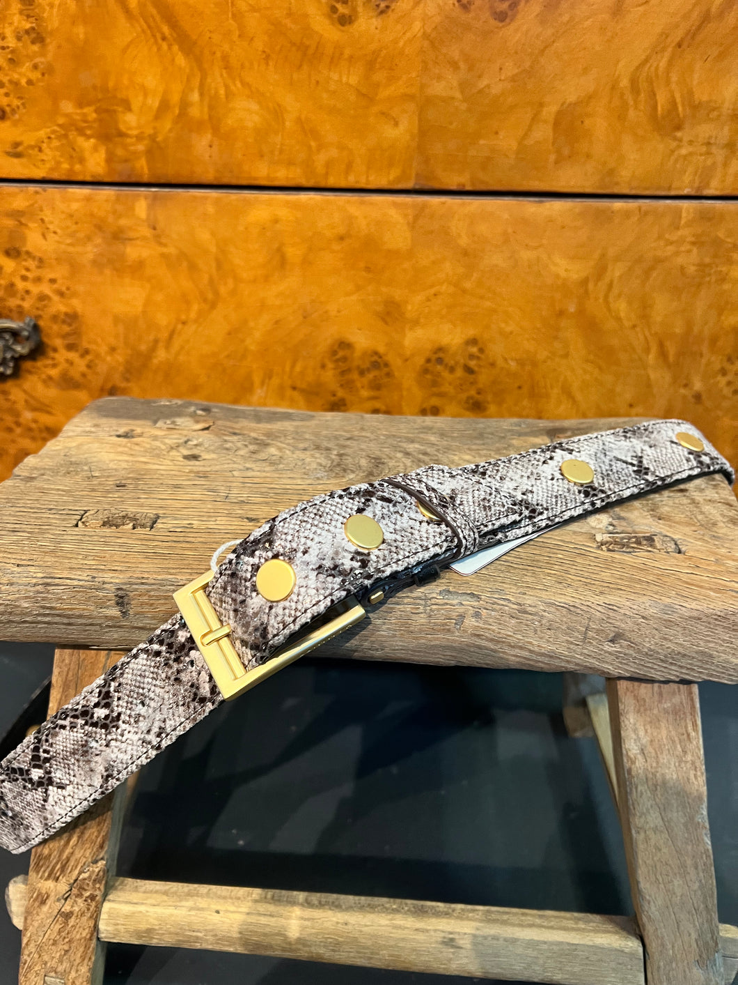Charlie Rev Riveted Lrg  Contrast Snake