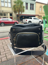 Load image into Gallery viewer, Evan Crossbody Cargo Black/Gunmetal