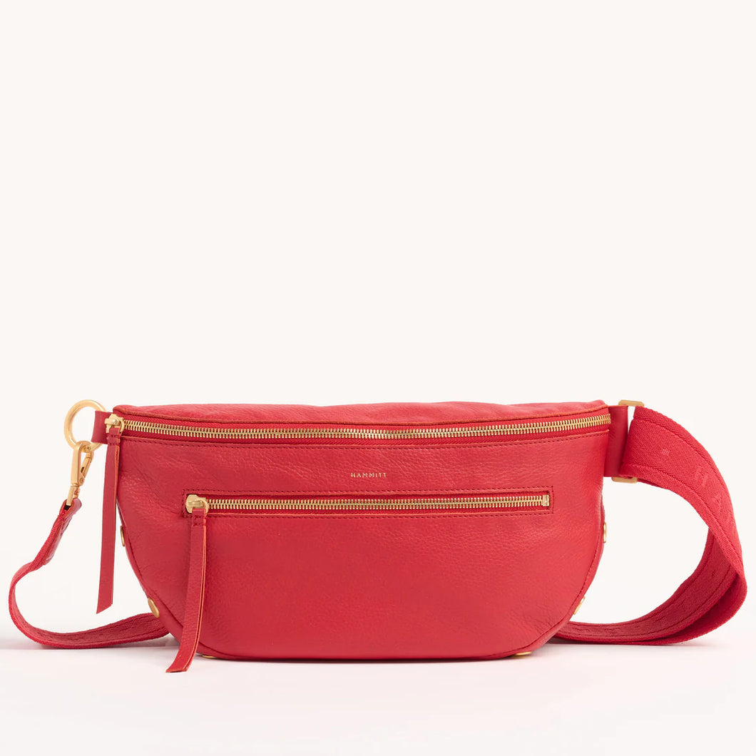 Charles Crossbody Lrg Poppy Red/Brushed Gold