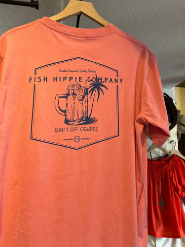 Excused Short Sleeve Tee Coral- Medium
