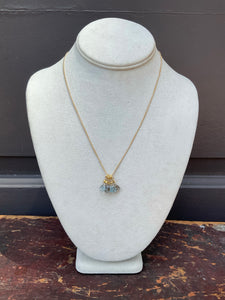 Copper Aquamarine Cluster Necklace