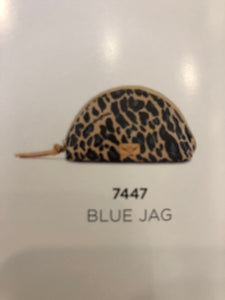 Medium Domed Cosmetics Bag- Blue Jag